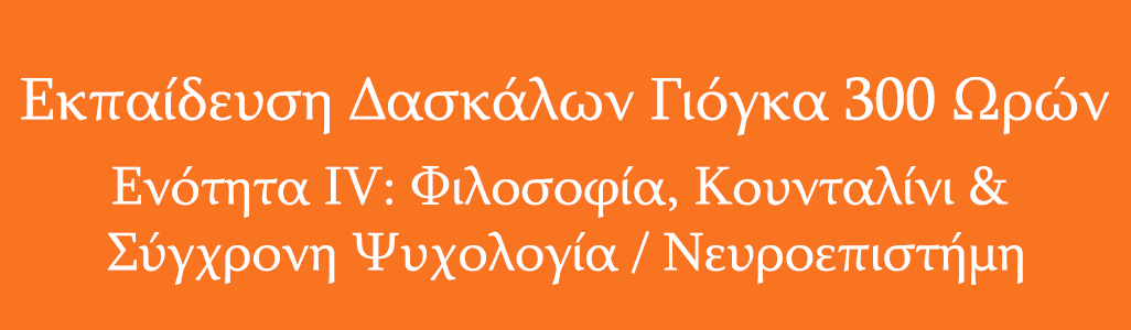 Read more about the article Εκπαίδευση Δασκάλων 300 Ωρών – 4η Ενότητα: Φιλοσοφία, Κουνταλίνι & Σύγχρονη Ψυχολογία / Νευροεπιστήμη